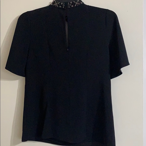 01 - Ann Taylor Beaded Choker Blouse Size 4 - Picture 2 of 6